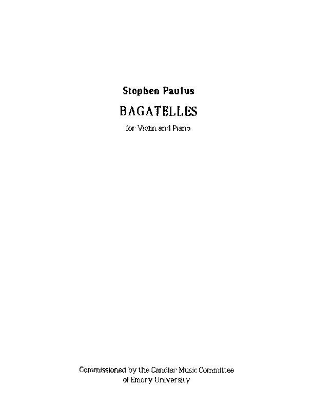 Bagatelles