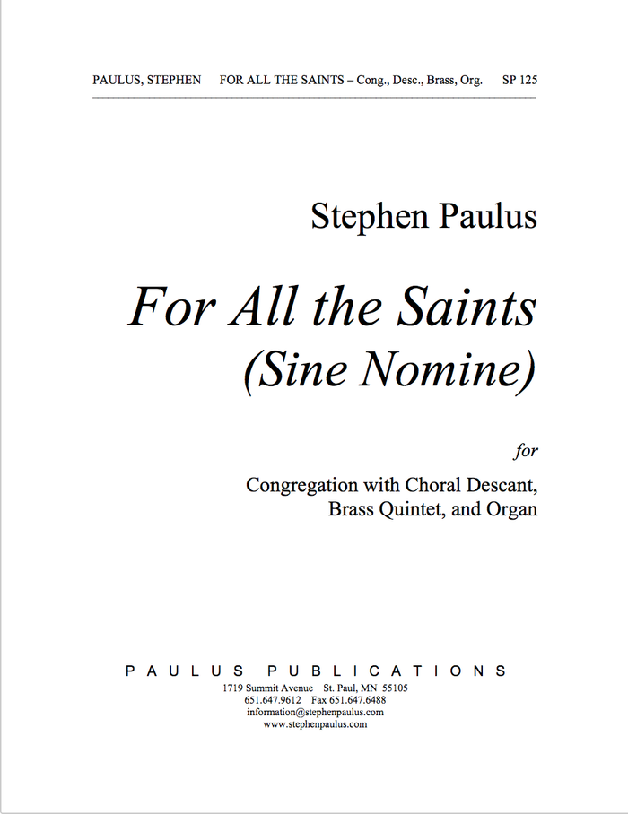 For All  the Saints (Sine Nomine)