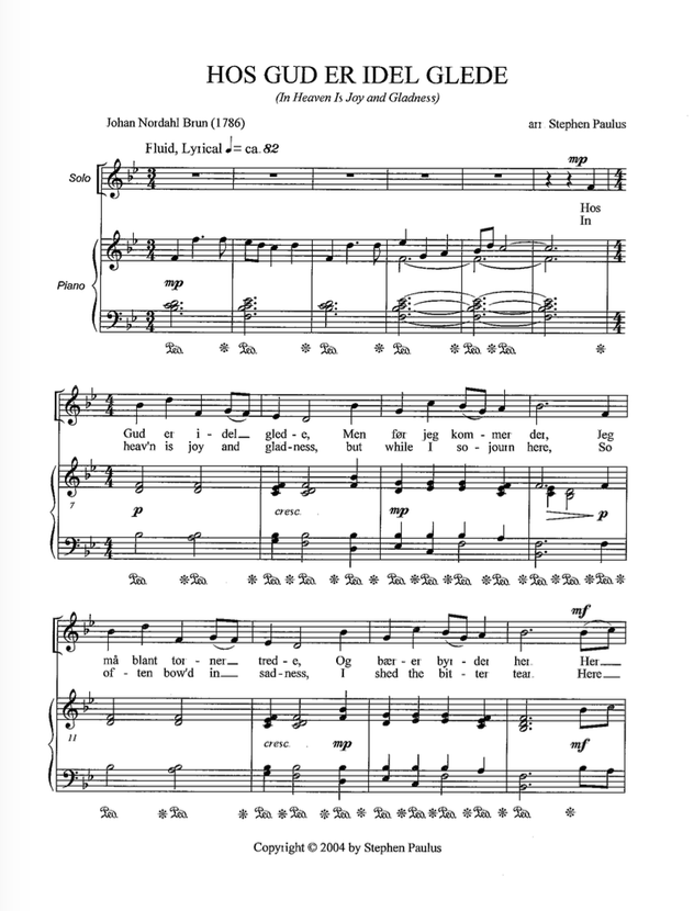 Hos Gud er idel glede (In Heaven is Joy and Gladness)