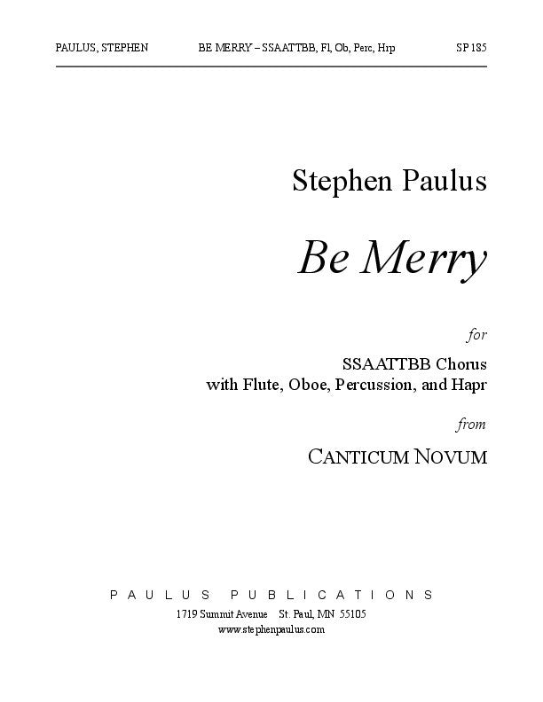 Be Merry (CANTICUM NOVUM)