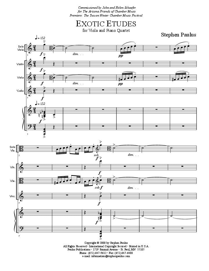 Exotic Etudes