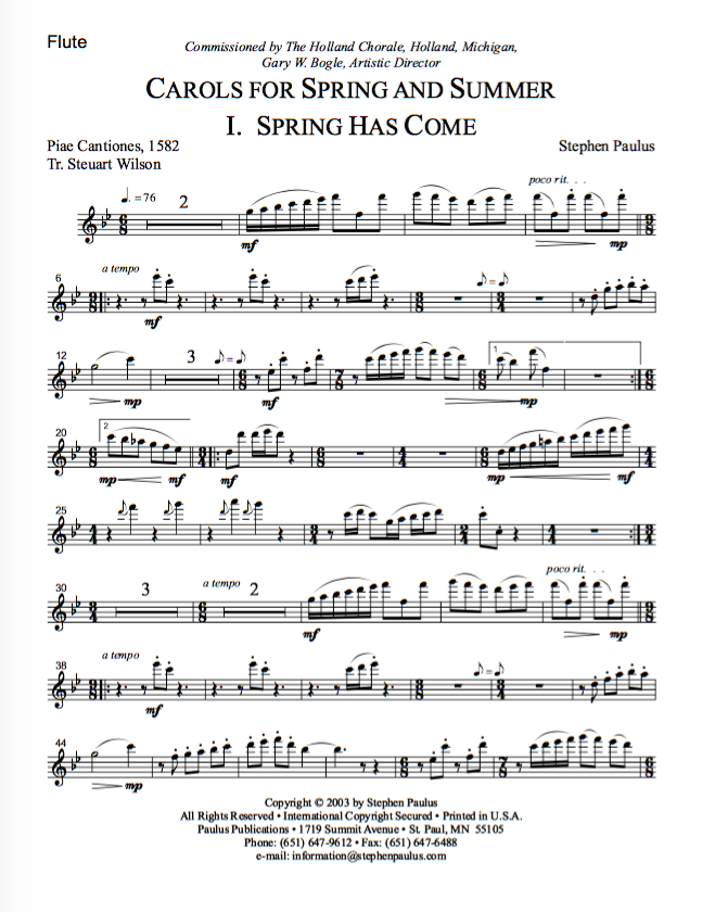 Spring Has Come (Carols for Spring and Summer)