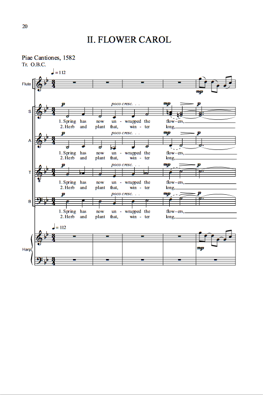Flower Carol (Carols for Spring and Summer)