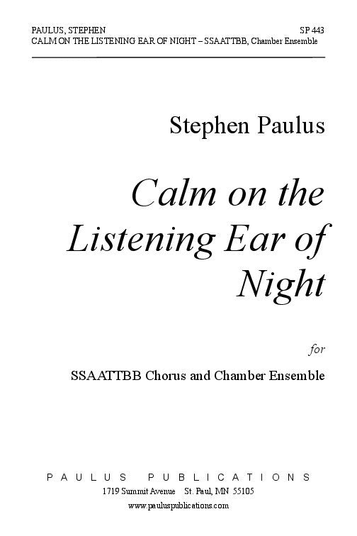 Calm on the Listening Ear of Night