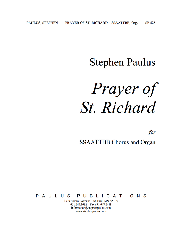 Prayer of St. Richard