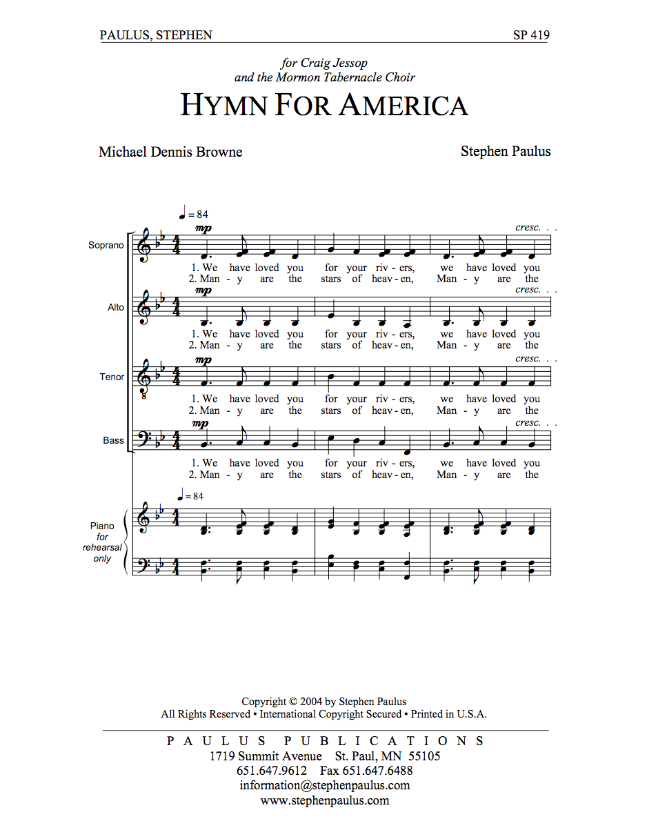 Hymn for America – Stephen Paulus Music