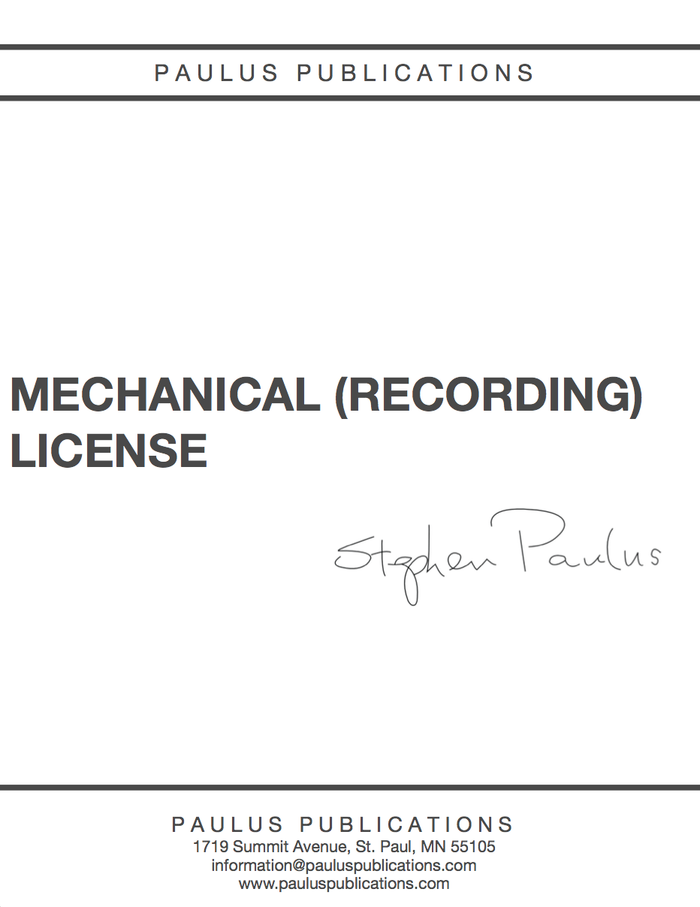 Day Break Recording (Mechanical) License
