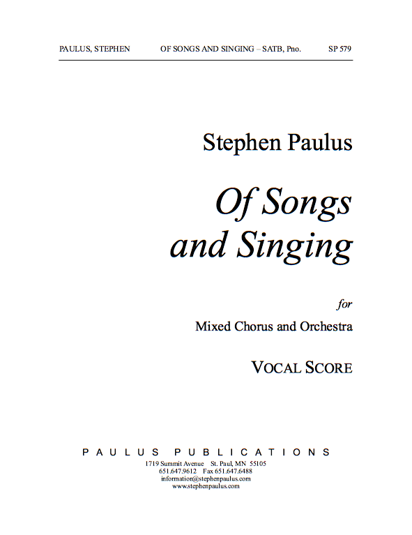 The Song of Songs – Stephen Paulus Music