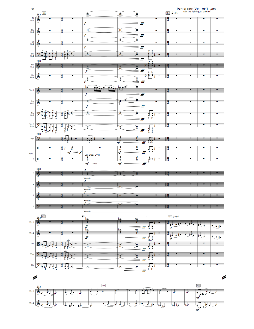 Veil of Tears (Interlude from To Be Certain of The Dawn) Study Score