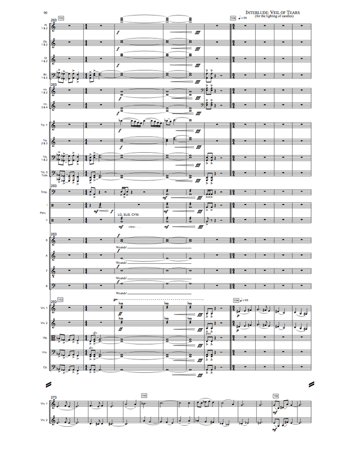 Veil of Tears (Interlude from To Be Certain of The Dawn) Study Score