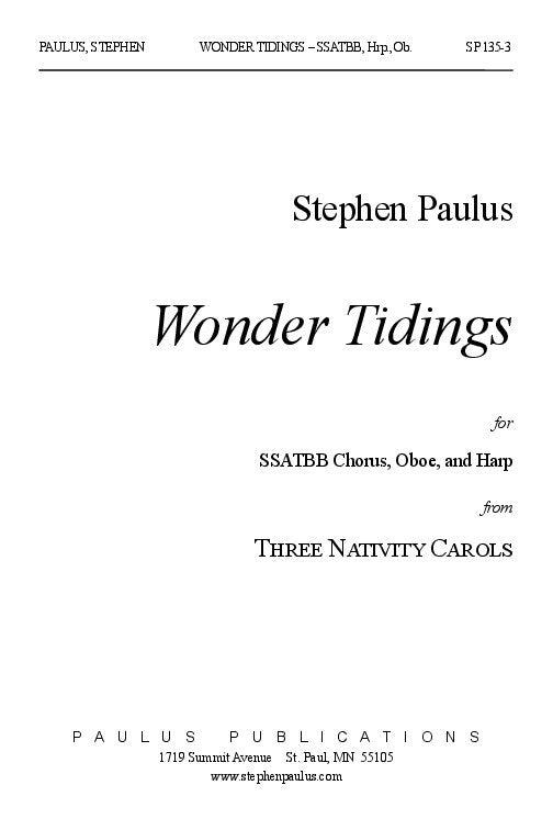 Wonder Tidings (THREE NATIVITY CAROLS)
