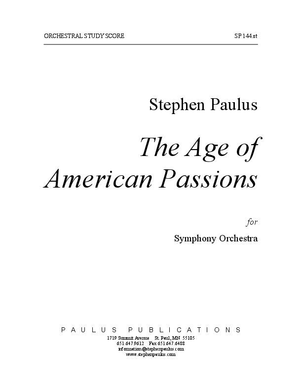 The Age of American Passions