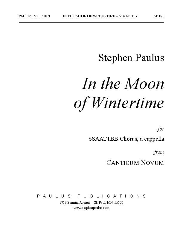 In The Moon of Wintertime (Canticum Novum)