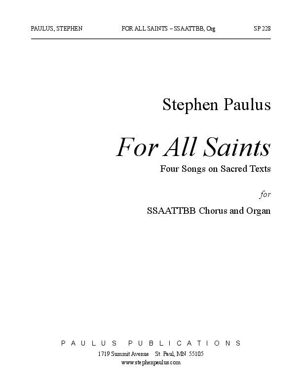 For All Saints: Four Songs on Sacred Texts