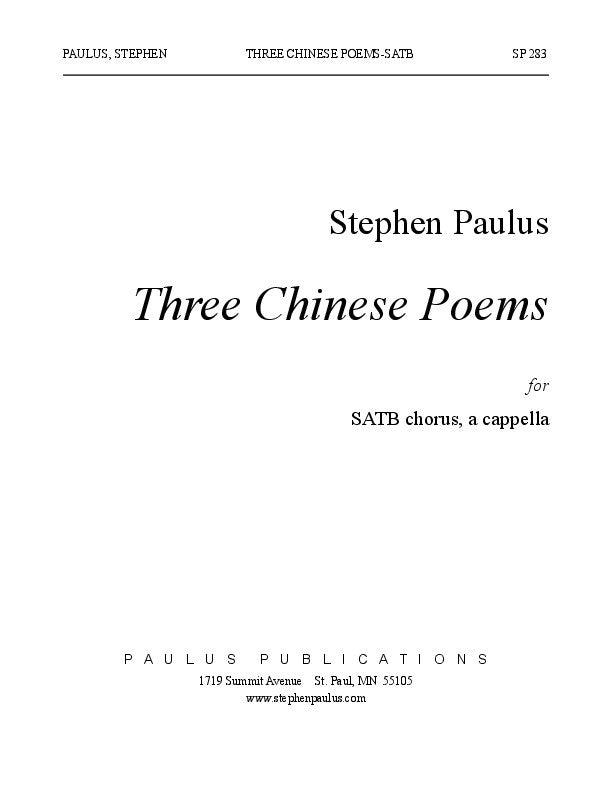 Three Chinese Poems