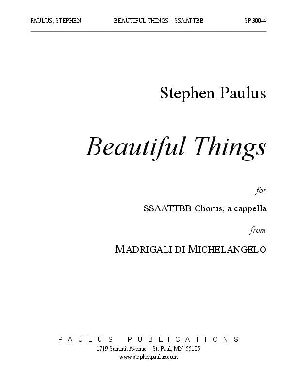 Beautiful Things (MADRIGALI DI MICHELANGELO)