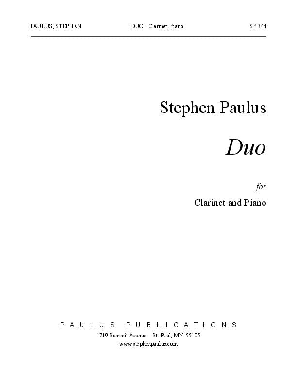 Duo for Clarinet and Piano