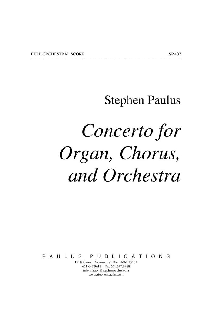 Concerto for Organ, Chorus and Orchestra