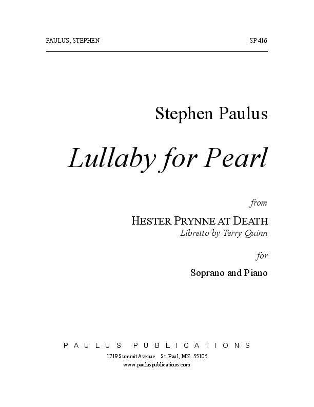 Lullaby for Pearl (HESTER PRYNE AT DEATH)