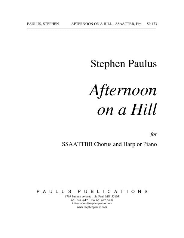 Afternoon on a Hill