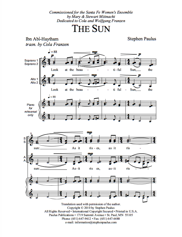 The Sun (Two Andalusian Songs)