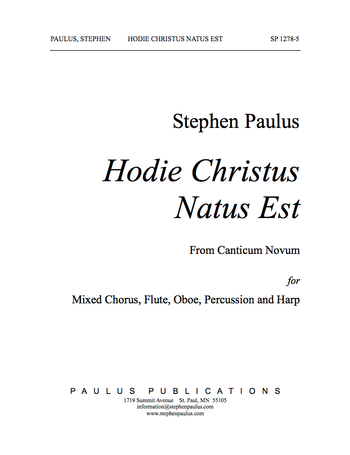 Hodie Christus Natus Est (from Canticum Novum)