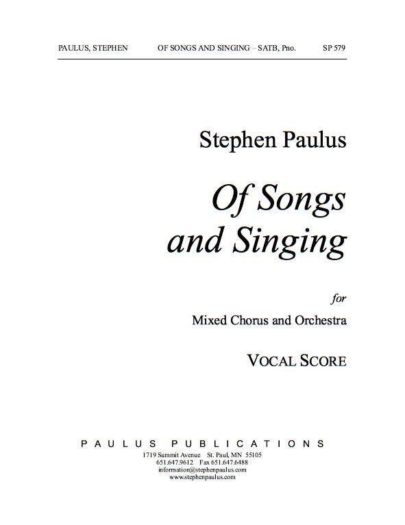Of Songs and Singing